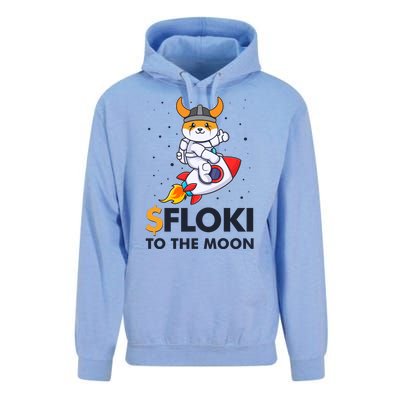 Floki To The Moon Floki Inu Cryptocurrency Bitcoin Unisex Surf Hoodie