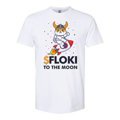 Floki To The Moon Floki Inu Cryptocurrency Bitcoin Softstyle CVC T-Shirt