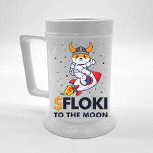 Floki To The Moon Floki Inu Cryptocurrency Bitcoin Beer Stein