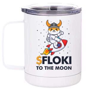 Floki To The Moon Floki Inu Cryptocurrency Bitcoin 12 oz Stainless Steel Tumbler Cup