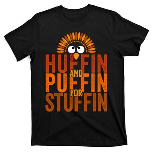 Funny Turkey Trot Huffin And Puffin For Stuffin T-Shirt