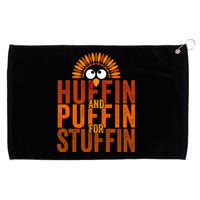 Funny Turkey Trot Huffin And Puffin For Stuffin Grommeted Golf Towel