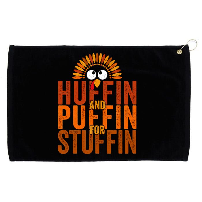 Funny Turkey Trot Huffin And Puffin For Stuffin Grommeted Golf Towel