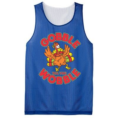 Funny Thanksgiving Turkey Gobble Till You Wobble Cool Gift Mesh Reversible Basketball Jersey Tank