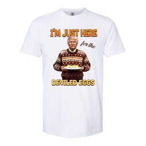 Funny Trump Thanksgiving IM Just Here For The Deviled Eggs Softstyle CVC T-Shirt