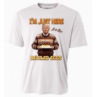 Funny Trump Thanksgiving IM Just Here For The Deviled Eggs Cooling Performance Crew T-Shirt