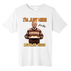 Funny Trump Thanksgiving IM Just Here For The Deviled Eggs Tall Fusion ChromaSoft Performance T-Shirt