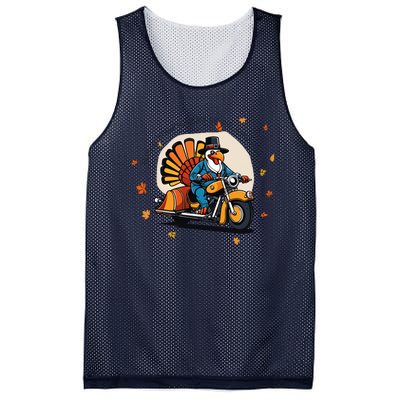 Funny Turkey Thanksgiving Slogan Funny Motorbiker Turkey Quote Funny Thanksgivin Mesh Reversible Basketball Jersey Tank