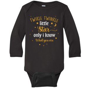 Funny Twinkle Twinkle Little Star Only I Know What You Are Baby Long Sleeve Bodysuit