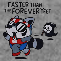 Faster Than The Forever Yeet Run Away Faster 7-Panel Snapback Hat