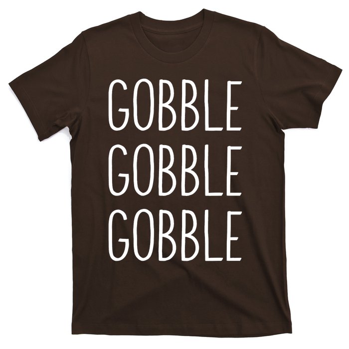 Funny Turkey Trot Fall Sayings Thanksgiving Gobble Gobble T-Shirt