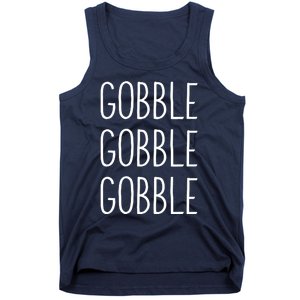 Funny Turkey Trot Fall Sayings Thanksgiving Gobble Gobble Tank Top