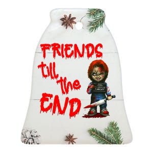 Friends Till The End Ceramic Bell Ornament