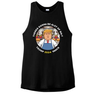 Funny Trump Theres Gonna Be Alot Of Salt Trump Vance 2024 Ladies PosiCharge Tri-Blend Wicking Tank