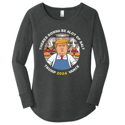 Funny Trump Theres Gonna Be Alot Of Salt Trump Vance 2024 Women's Perfect Tri Tunic Long Sleeve Shirt