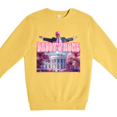 Funny Trump Take America Back DaddyS Home Trump 2024 Cool Gift Premium Crewneck Sweatshirt