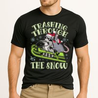 Funny Trashing Through The Snow Sleding Raccoon And Opossum Cooling Performance Crew T-Shirt