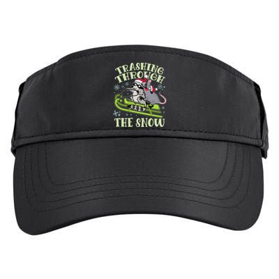 Funny Trashing Through The Snow Sleding Raccoon And Opossum Adult Drive Performance Visor