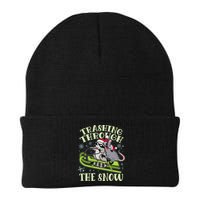 Funny Trashing Through The Snow Sleding Raccoon And Opossum Beanie