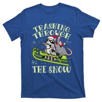 Funny Trashing Through The Snow Sleding Raccoon And Opossum T-Shirt