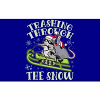 Funny Trashing Through The Snow Sleding Raccoon And Opossum Bumper Sticker