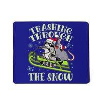 Funny Trashing Through The Snow Sleding Raccoon And Opossum Mousepad