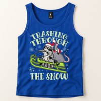 Funny Trashing Through The Snow Sleding Raccoon And Opossum Tank Top