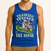 Funny Trashing Through The Snow Sleding Raccoon And Opossum Tank Top