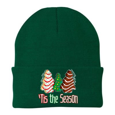 Funny Tis The Season Christmas Tree Cakes Debbie Knit Cap Winter Beanie