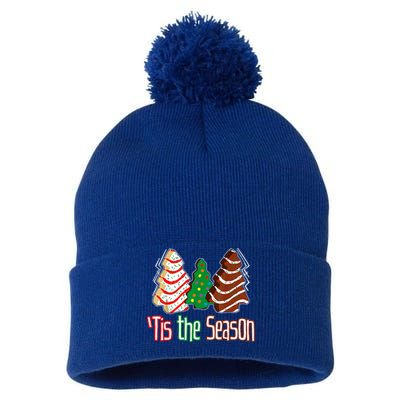 Funny Tis The Season Christmas Tree Cakes Debbie Pom Pom 12in Knit Beanie