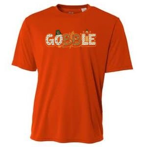 Funny Thanksgiving Turkey Day Gobble Gift Cooling Performance Crew T-Shirt