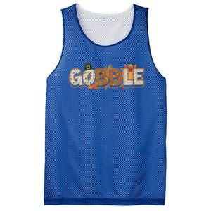 Funny Thanksgiving Turkey Day Gobble Gift Mesh Reversible Basketball Jersey Tank