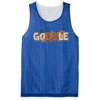 Funny Thanksgiving Turkey Day Gobble Gift Mesh Reversible Basketball Jersey Tank