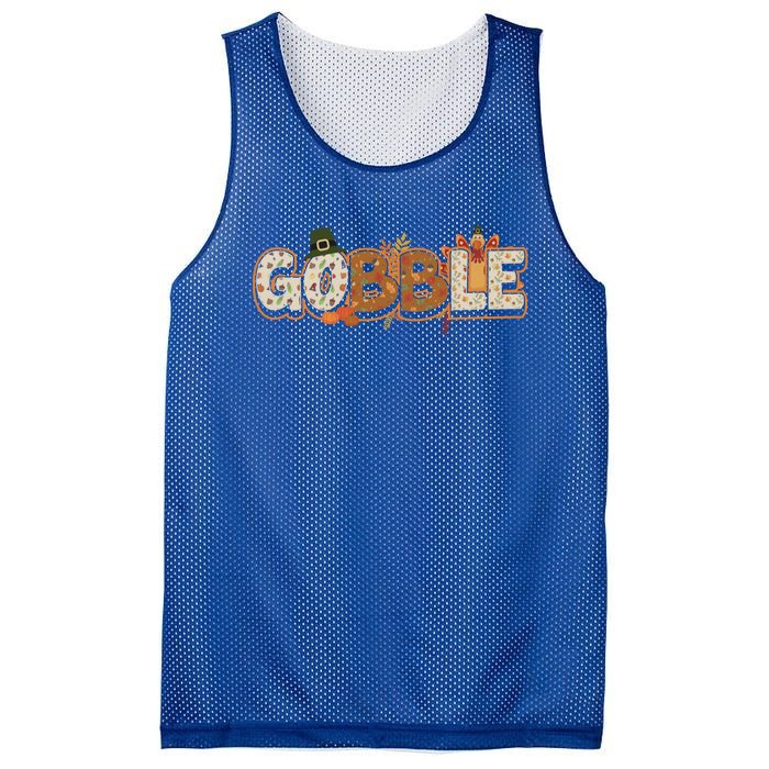 Funny Thanksgiving Turkey Day Gobble Gift Mesh Reversible Basketball Jersey Tank