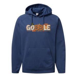 Funny Thanksgiving Turkey Day Gobble Gift Performance Fleece Hoodie