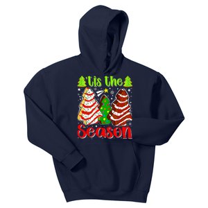 Funny Tis The Season Christmas Tree Cakes Debbie Kids Hoodie