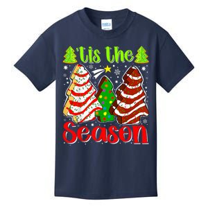 Funny Tis The Season Christmas Tree Cakes Debbie Kids T-Shirt