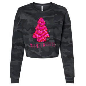 Funny Tis The Season Christmas Tree Cakes Debbie Cropped Pullover Crew