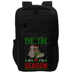 Funny Tis The Season Christmas Tree Cakes Debbie Impact Tech Backpack