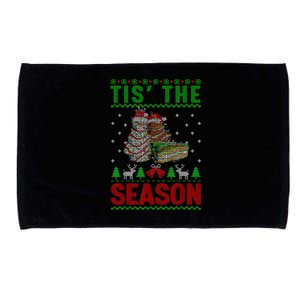 Funny Tis The Season Christmas Tree Cakes Debbie Microfiber Hand Towel