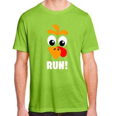 Funny Turkey Trot Adult Running Costume Turkey Face Adult ChromaSoft Performance T-Shirt