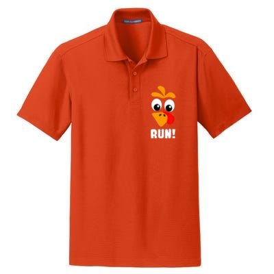 Funny Turkey Trot Adult Running Costume Turkey Face Dry Zone Grid Polo