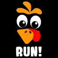 Funny Turkey Trot Adult Running Costume Turkey Face Bucket Hat
