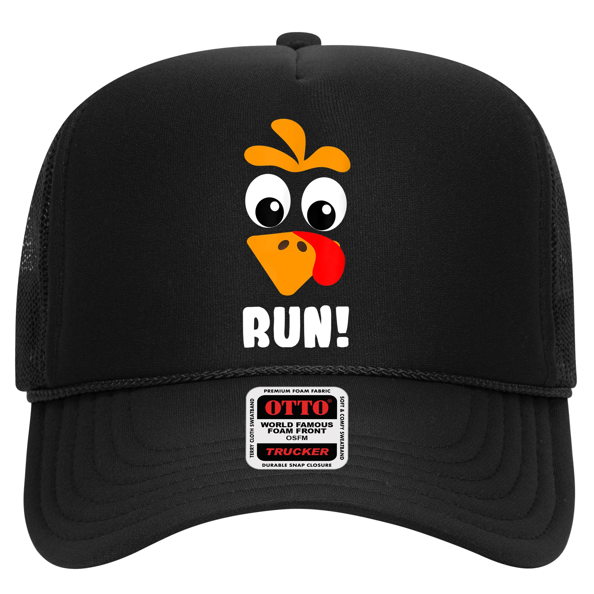 Funny Turkey Trot Adult Running Costume Turkey Face Hat