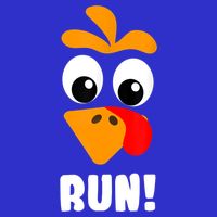 Funny Turkey Trot Adult Running Costume Turkey Face Premium T-Shirt