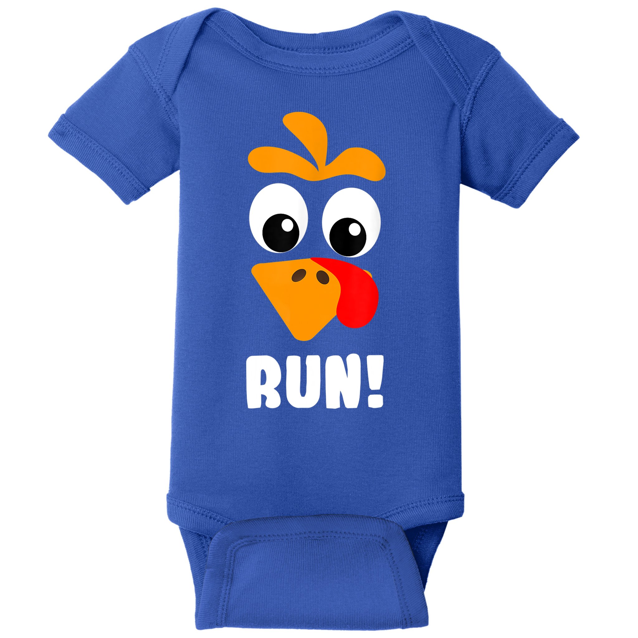 Funny Turkey Trot Adult Running Costume Turkey Face Baby Bodysuit