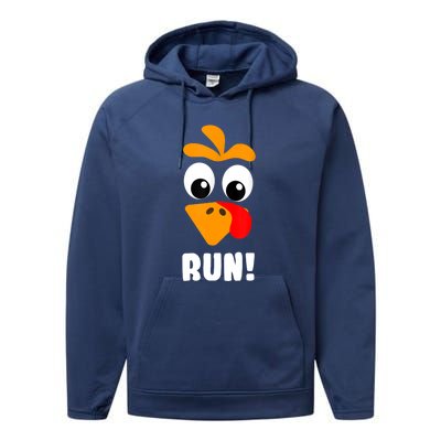 Funny Turkey Trot Adult Running Costume Turkey Face Performance Fleece Hoodie