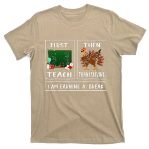 First Teach Then Thanksgiving IM Earning A Break Teacher T-Shirt