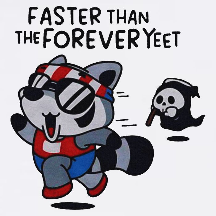 Faster Than The Forever Yeet Run Away Faster Kids T-Shirt