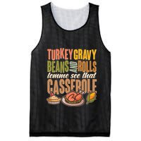 Funny Thanksgiving Turkey Gravy Bean And Rolls Lemme See That Casserole Mesh Reversible Basketball Jersey Tank